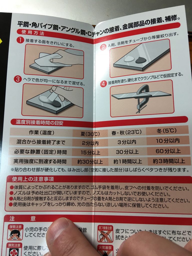 セメダインメタルロックAY-123の説明書