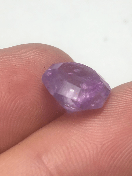 Birthstone for February Amethyst Diamond Cut Quartz, chipped, di